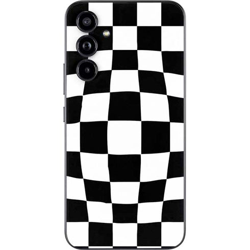 Black and White Zoomed Checkerboard Galaxy A54 5G Skin